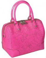 Bolso rosa de aza corta